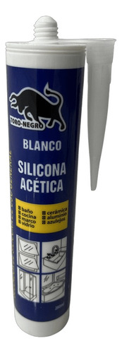 Silicona Acética Blanca Sellante - 280ml - 6 Tubos