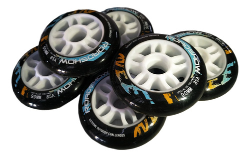 Llantas 90mm Patines En Linea Velocidad 6 Piezas + Regalo