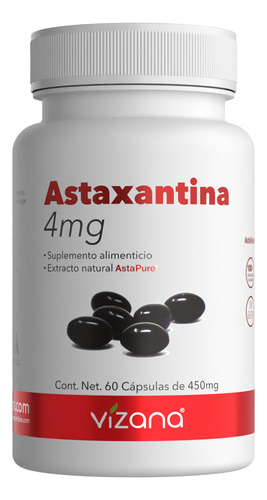 Astaxantina En Cápsulas (60caps- 450mg) Vizana Nutrition