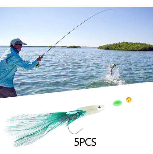 5x Plataformas De Pesca, Cebos Señuelos Aparejos De Verde
