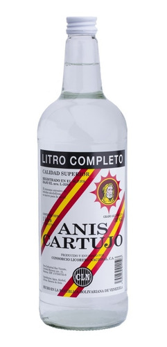 Anis Cartujo Licor Botella 1 Litro Completo Cln