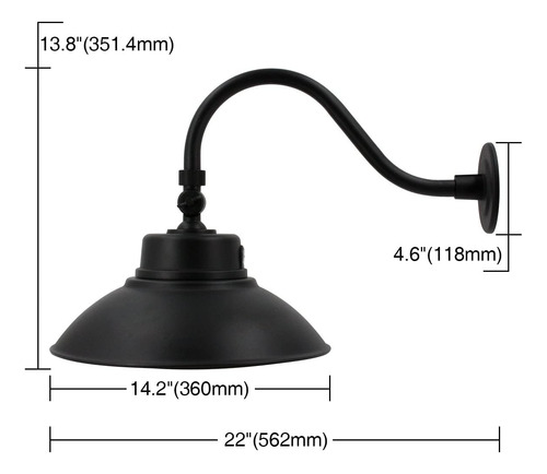 Luz Led Cuello Cisne Negra 36 Cm 5000 K X2