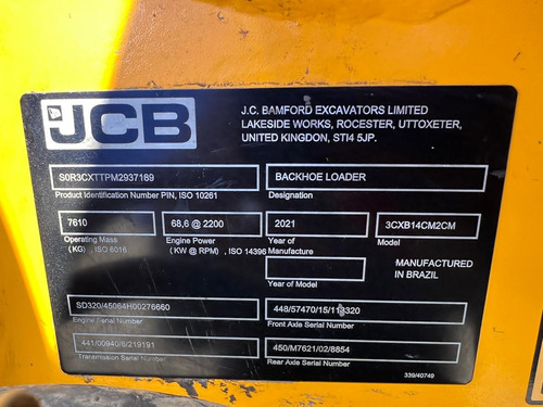 Retroexcavadora Jcb 3cx 2021 Kit Para Martillo Tracción 4x4
