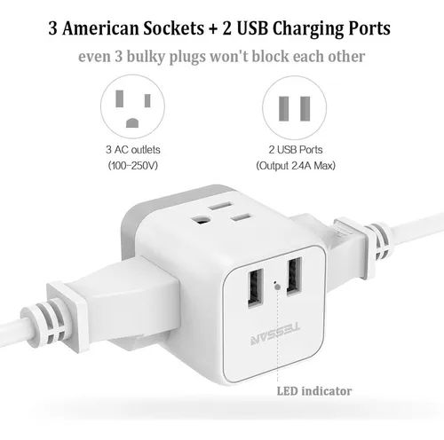 Adaptador De Enchufe De Sudáfrica, 5 1 Botswana Adapt...