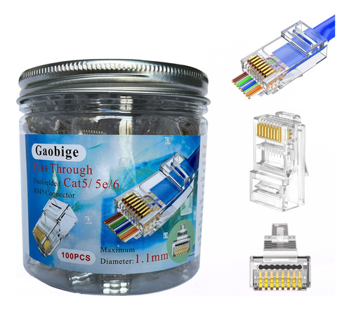 Gaobige Conector Paso Extremo Para Cable Solido Estandar In)