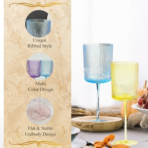 Whatamug Juego De 4 Copas De Vino Cuadradas, Copas De Vino B