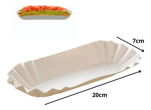Canoa De Completo Chico 7x20cm / Porta Hot Dog (200uni)
