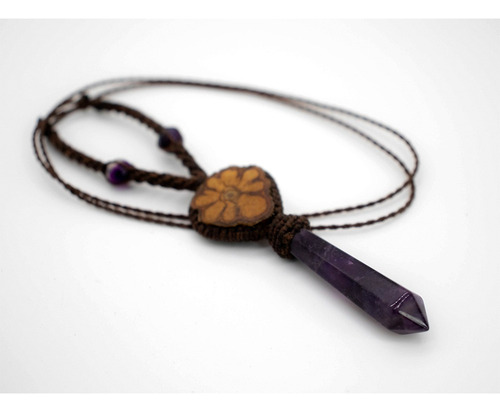 Collar De Ayahuasca Con Piedras Minerales, Para Protección.