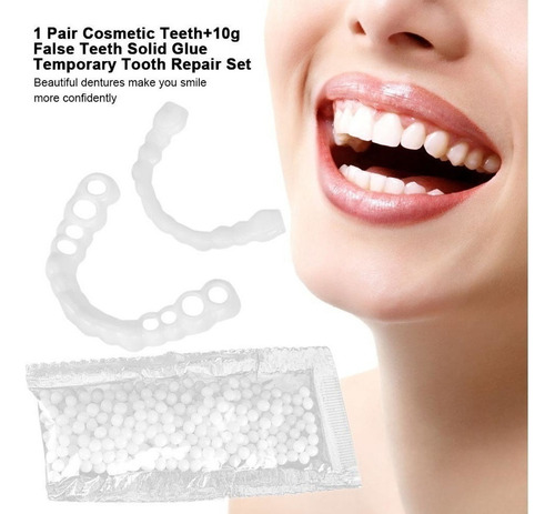 1 Par Temporal Sonrisa Confort Ajuste Cosmético Dientes Dent
