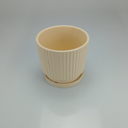 Cachepô Vaso Decorativo Planta Home&co Cerâmica 13x14 Bege