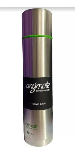 Termo Bala Anymate 1litro Agua Mate Cafe Te Acero Inox