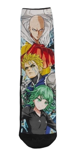 Calcetas Sublimadas Unisex Dibujos Animados Anime Caricatura One Punch Man Unitalla Adulto