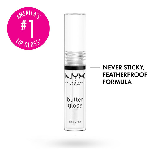 Gloss Para Labios Nyx Professional Butter Gloss Paquete De 3 Transparente