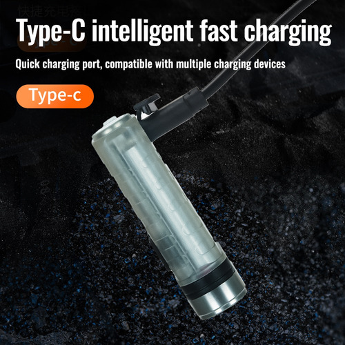 Con Linterna Llavero Edc Usb Carga Linterna V3