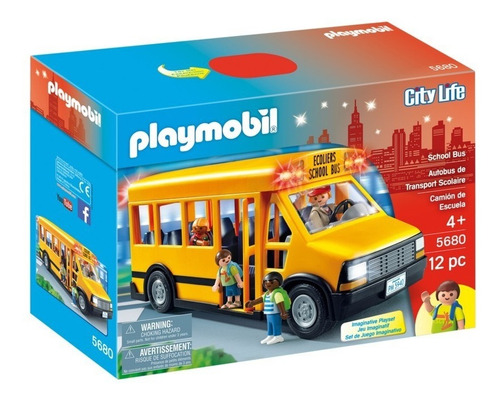 Imagen 1 de 4 de Playmobil 5680 Autobus Escolar Con Bus