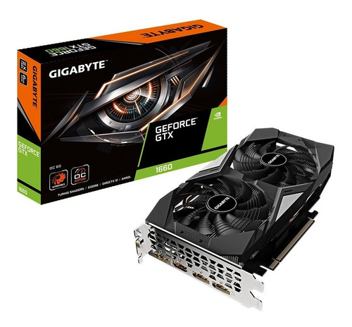 Imagen 5 de 5 de Tarjeta de video Nvidia Gigabyte GeForce GTX 16 Series GTX 1660 GV-N1660OC-6GD OC Edition 6GB