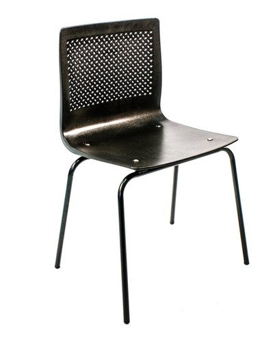 Imagen 4 de 6 de Silla Plástica Apilable Cocina Comedor Hogar Anana Patas De Acero Negro Pack X4 + Envio Gratis - Garantia Fabrica