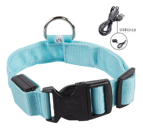 Collar De Luz Led Ajustable Para Perros Y Gatos