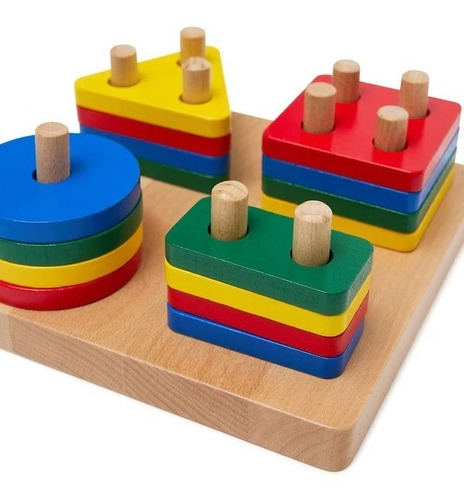 Juego Tablero Clasificación Geométrica Para Bebes Plan Toys