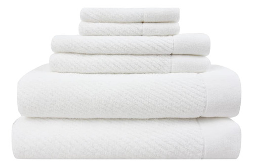Everplush Hokime Ribbed Towels, Juego De Toallas De Baño - 6