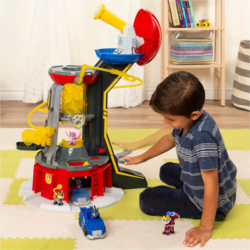 Paw Patrol, Mighty Lookout Tower Con 4 Figuras De Acción De