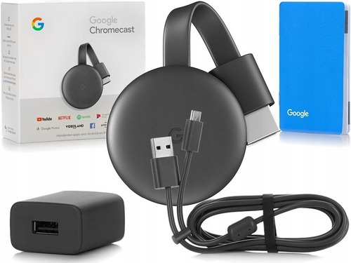 Google Chromecast GA00439 3.ª generación Full HD carbón