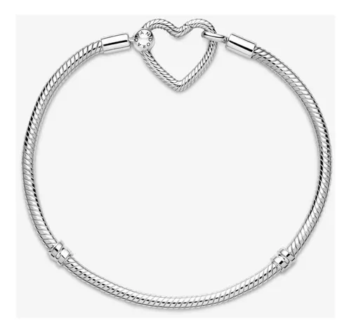 Pulsera Pandora Moments Broche Corazan Cadena Serpiente Muje