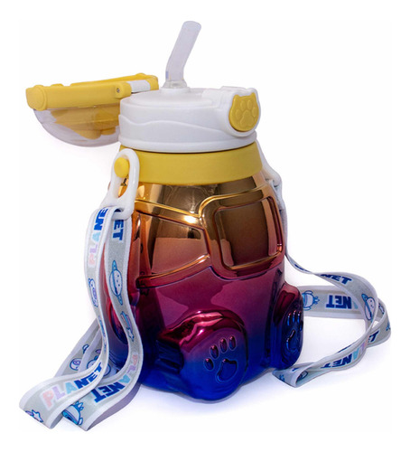 Botella De Agua Infantil Colores Tornasol Astronauta 800ml A