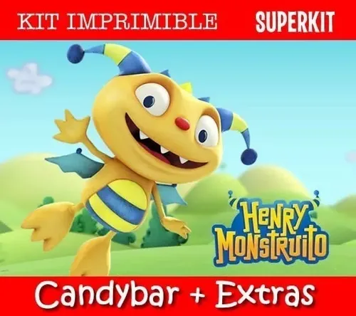 Kit Imprimible Henry Monstruito - Candy Bar + Invitaciones (Usado)