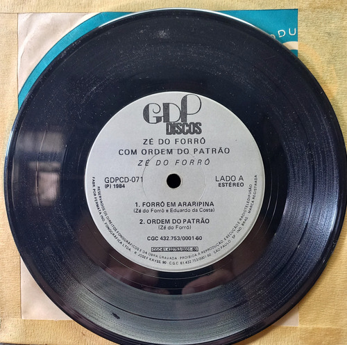 Compacto... Zé Do Forró... Forró Em Araripina...1984... (Usado)