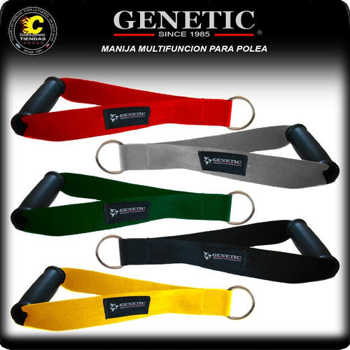 Agarre Poleas Jalones Tira Multifunción Gimnasio Genetic Color Verde Militar