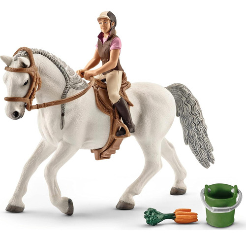 Juego De Caballos Schleich 7 Piezas Con Jinete Y Yegua