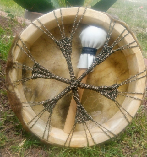 Tambor Ceremonial Chamánico Ritual Temazcal 30 Cm