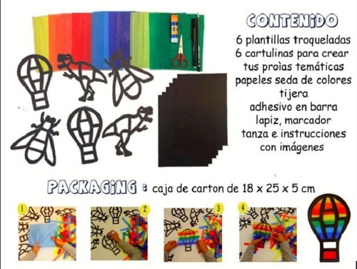 Imagen 2 de 3 de Vitrales - Kit Arma Tus Falsos Vitrales Juego Creacion