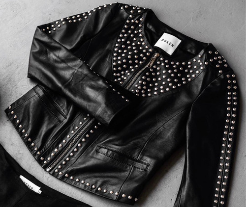 Campera Cuero De Oveja Boken Talle 1 Tachas Estilo Ginebra (Usado)