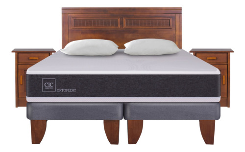 Cama Europea King Cic Ortopedic + Set Milán + Almohadas