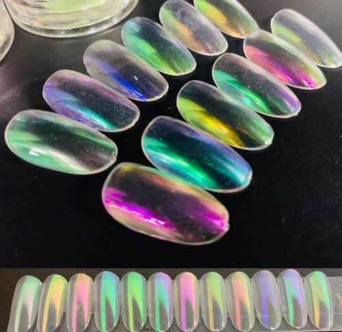 Polvo Efecto Camaleón Nude Para Uñas X 6 Piezas.manicure Color Surtidos