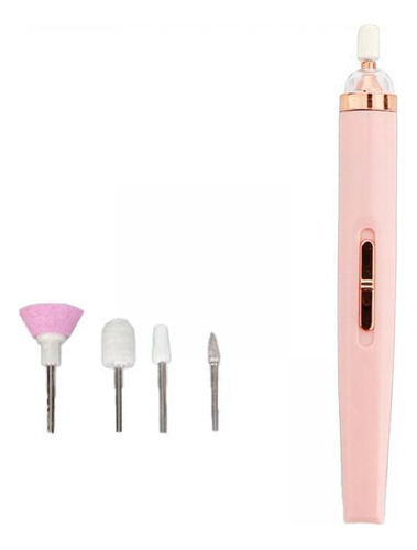 2 Taladro Eléctrico Inalámbrico Para Uñas, Lima De Rosa