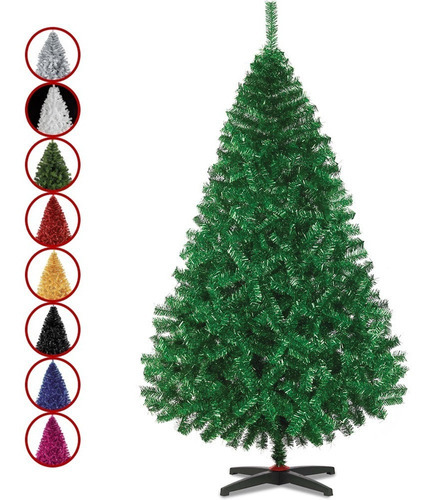 Arbol Pino Colores Navidad Artificial Naviplastic 220cm Color Verde metálico
