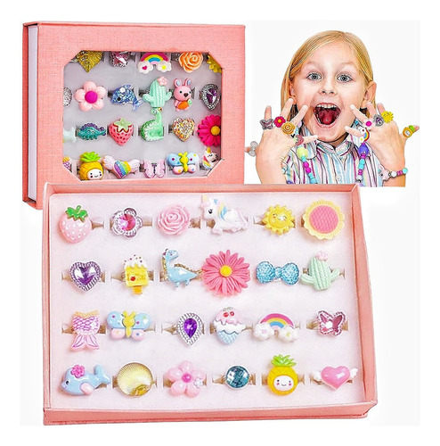 24 Anillos De Princesa Juegos De Juguetes Regalos Para Niñas