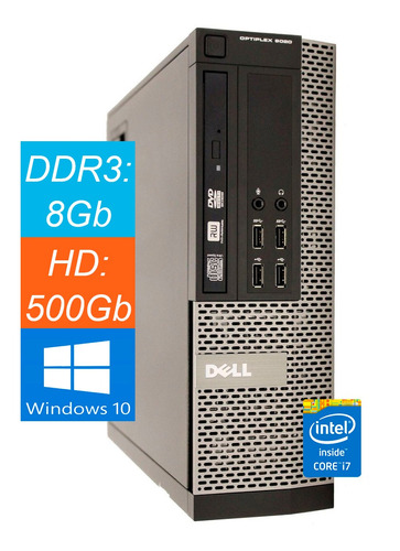 Desktop Dell Optiplex 9020 Core I7-4770 8gb Ddr3 500gb Win10