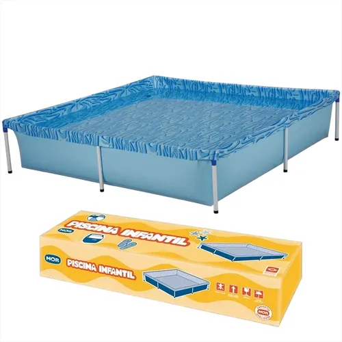 Piscina Estrutural Pvc Retangular 1500 Litros Cor Azul Onda