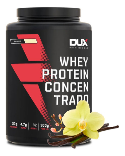 Whey Concentrado Sem Glúten Ideal Para Diversas Receitas Dux Sabor Baunilha