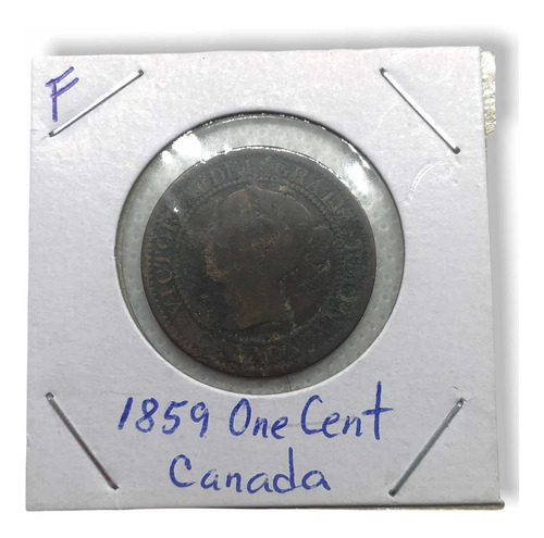 Moneda Antigua De Canadá De 1 Centavo Al 1859 (Usado)