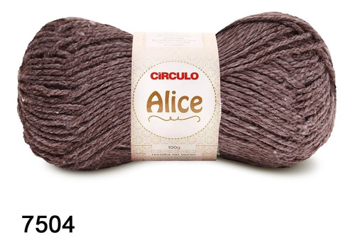 Fio Alice Círculo 100g 200mts Crochê Tricô Macio Estonado Cor 7504- Mogno