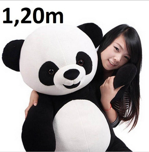Urso Panda Pelucia Grande Gigante 1,20 Mts 120 Cm Nacional