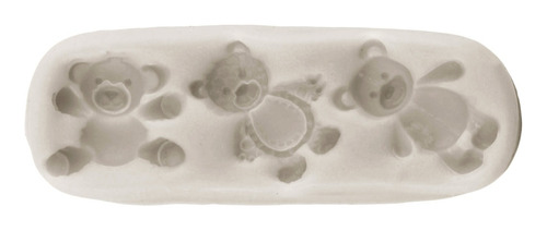 4pcs Molde De Silicona Oso Fondant Chocolate Pasta Resina Color Gris