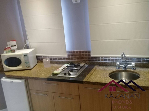 Imagem 7 de 15 de Apartamento Flat 1 Dormitório (suite) - Gonzaga - Santos - 5517