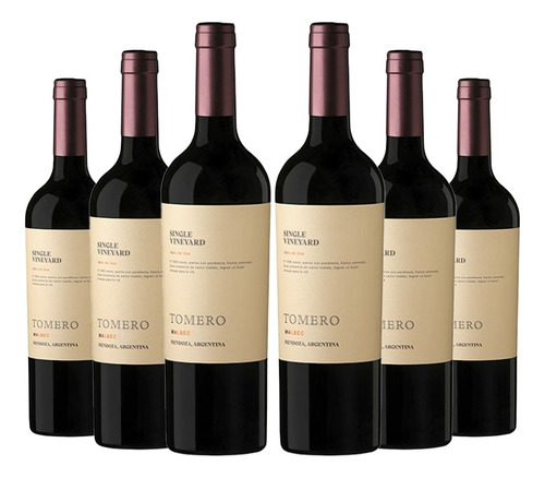 Vino Tinto Tomero Single Vineyard Malbec Bebida Premium X6