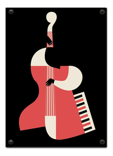 #620 - Cuadro Decorativo Vintage - Piano Jazz Poster Música
